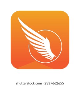 fire bird wings illustration logo
