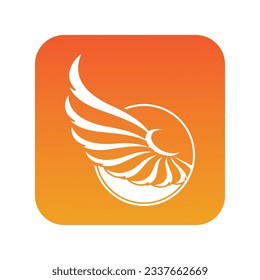 fire bird wings illustration logo