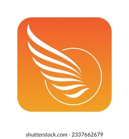 logotipo de ilustración de las alas de los pájaros