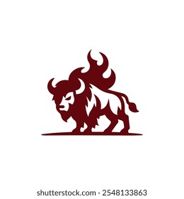 fire bison logo ready for sale