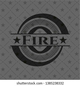 Fire black badge. Vector Illustration. Detailed.