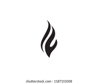 Fire Black Logo Stock Vector (Royalty Free) 1187151058