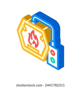 Feuerschmied Metall isometrische Ikone Vektor. Feuerschmied Metall Zeichen. Isolierte Symbol Illustration