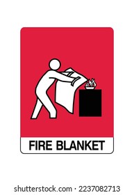 Fire Blanket - Fire Control Signs - emergency fire equipment, emergency safety service, protection sign