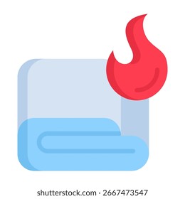 Icono de manta de fuego Ilustración vectorial de estilo plano