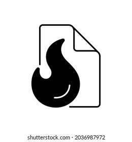 Fire blanket linear icon. Caution with flammable materials. Flames extinguishing. Fire safety. Thin line customizable illustration. Contour symbol. Vector isolated outline drawing. Editable stroke