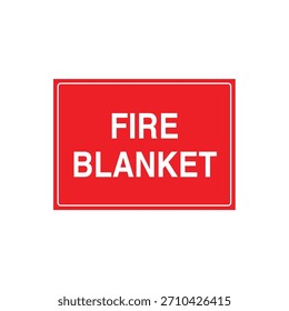 FIRE BLANKET Signo de Locación para la manta de supresión de incendios - Vector inmediato del marcador del equipo de lucha contra incendios