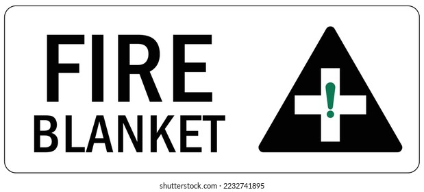 Fire Blanket sign and label