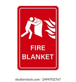 Fire Blanket Sign Symbol. Vector Illustration. 