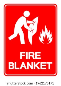 Fire Blanket Symbol Sign, Vector Illustration, Isolate On White Background Label. EPS10 