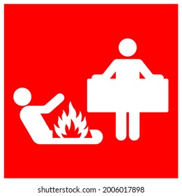 Fire Blanket Symbol Sign, Vector Illustration, Isolate On White Background Label. EPS10