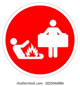 Fire Blanket Symbol Sign, Vector Illustration, Isolate On White Background Label. EPS10