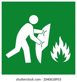Fire Blanket Symbol Sign, Vector Illustration, Isolate On White Background Label. EPS10