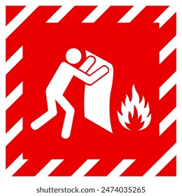 Fire Blanket Symbol Sign, Vector Illustration, Isolate On White Background Label. EPS10