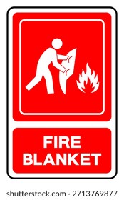Fire Blanket Symbol Sign, Vector Illustration, Isolate On White Background Label. EPS10