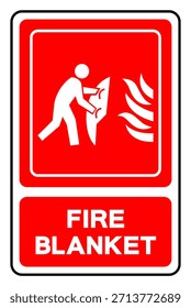 Signo De Símbolo De Manta De Fuego, Ilustración vectorial, Aislar En La Etiqueta De Fondo Blanco. EPS10