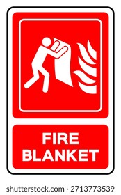 Signo De Símbolo De Manta De Fuego, Ilustración vectorial, Aislar En La Etiqueta De Fondo Blanco. EPS10 