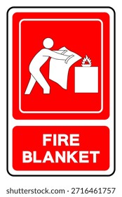 Fire Blanket Symbol Sign, Vector Illustration, Isolate On White Background Label. EPS10