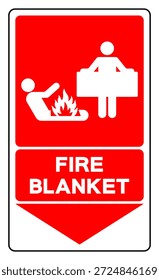 Fire Blanket Symbol Sign, Vector Illustration, Isolate On White Background Label. EPS10