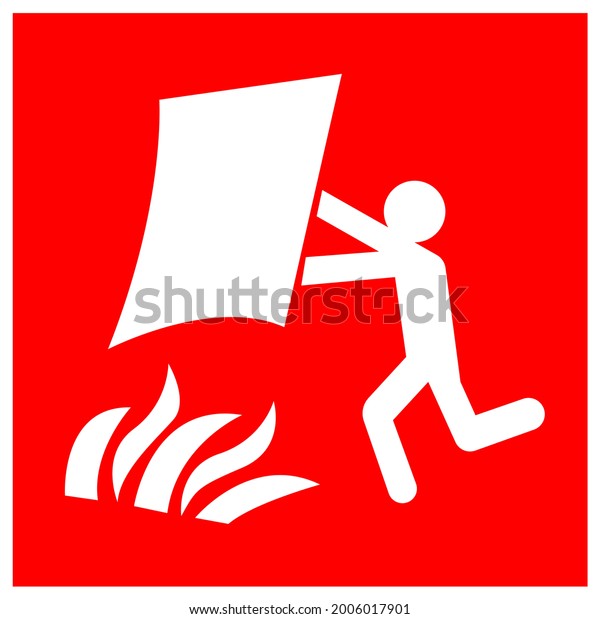 Fire Blanket Symbol Sign Vector Illustration Stock Vector (Royalty Free ...