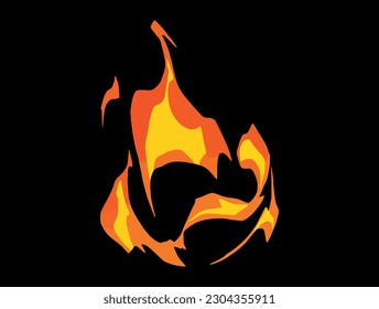 Fire blast effect element flame effect vfx isolated vector illustration