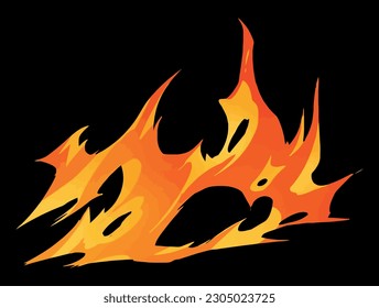 Fire blast effect element flame effect vfx isolated vector illustration