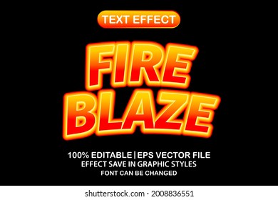 fire blaze 3d editable text effect
