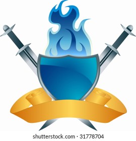Fire  Blue Sword Shield
