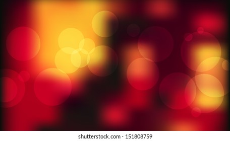 fire bokeh red vector background