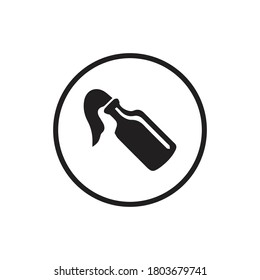 diseño de icono de bomba de fuego negro