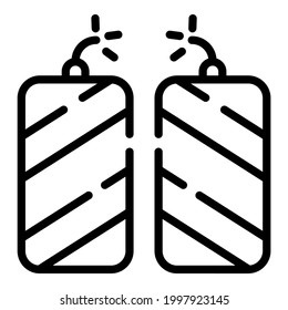icono de línea de bomba de fuego, diseño vectorial usa icono del día de la independencia.