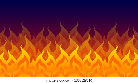 fire, bonfire, fire flame isolated on dark background, fire flame illustration for graphic banner background design