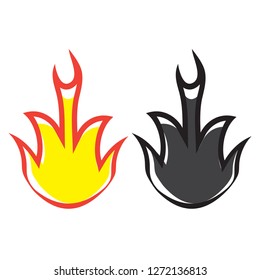 Fire border pattern. Flame border vector pattern