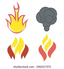 Fire border pattern. Flame border vector pattern