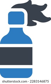 ilustración vectorial de botellas de fuego en un fondo transparente.Símbolos de calidad premium.Iconos vectoriales de glifos para el diseño de conceptos y gráficos.