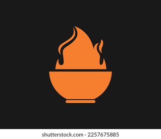 Fire Bowl Logo design elements