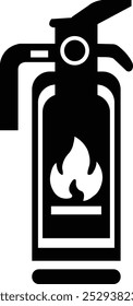 Feuerlöschkasten, schwarzer Symbolvektor