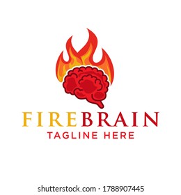 Fire Brain Logo Vector Sign And Symbols