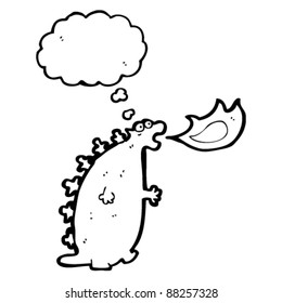 fire breathing beast cartoon