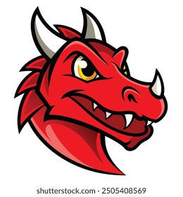 Fire Breathing Dragon Head Logo