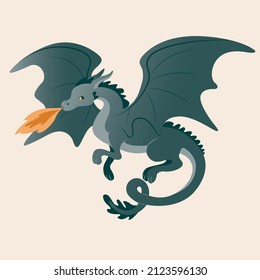 fire breathing dragon myth medieval monster