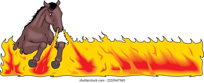 Vektorgrafik des Feueratmungshorns