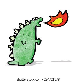 fire breathing monster cartoon