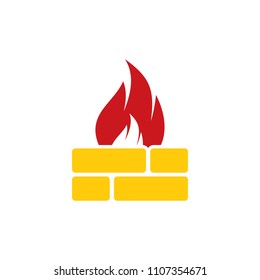 Fire Brick Logo Icon Design