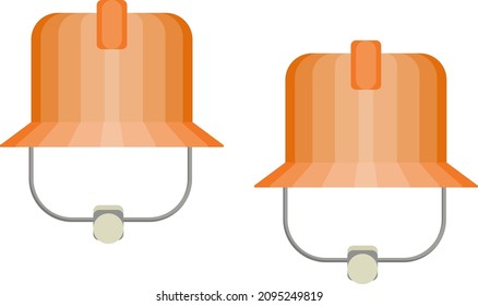 Fire bridge cap, illustration, vector on a white background.
