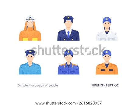 Fire brigade and ambulance brigade icons.