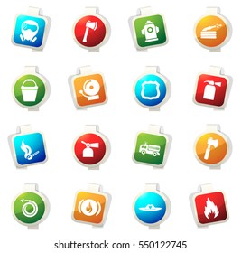 Fire brigade color icon for web sites and user interfaces