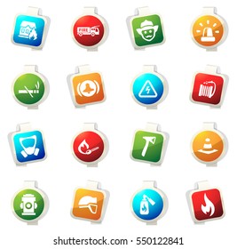 Fire brigade color icon for web sites and user interfaces