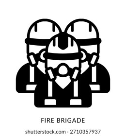 Ilustración Mini Del Icono Del Glifo De La Brigada De Bomberos, Uso Para El Concepto Moderno, Impresión, Ui, Kit De La Ux, Web Y Desarrollo Del App. Vector Relacionado Con Bomberos, Rescate Y Más