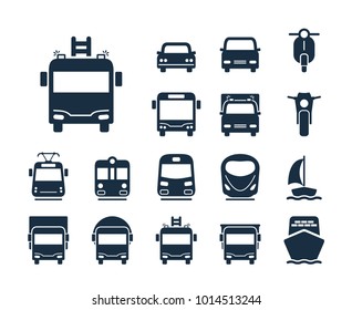 Fire brigade icon. Collection of transport line icons.